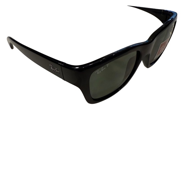 Ray Ban Unisex Sunglasses Polarized RB 4194 601 Black Rim / Green Lenses NWT - Picture 2 of 14